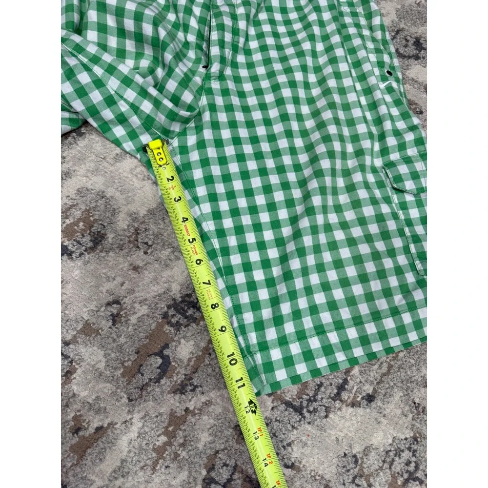 Nike Golf Mens Green Gingham Dri-FIT‎ Cargo Shorts 38 Plaid 452715-317